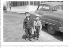 Two Boys Dressed for Outside BW  2220001